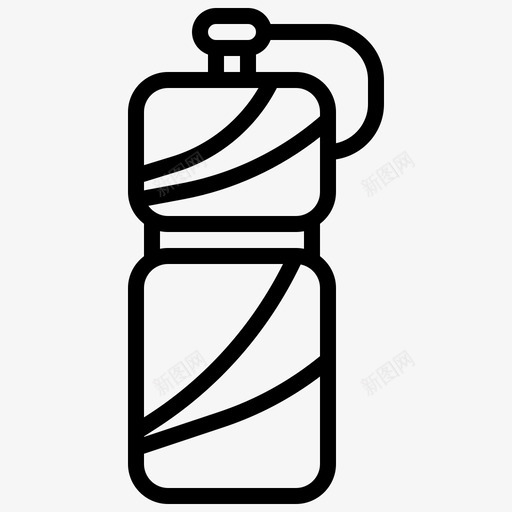 水瓶子饮料图标svg_新图网 https://ixintu.com 健康食品 瓶子 自行车 补水 轮廓 饮料