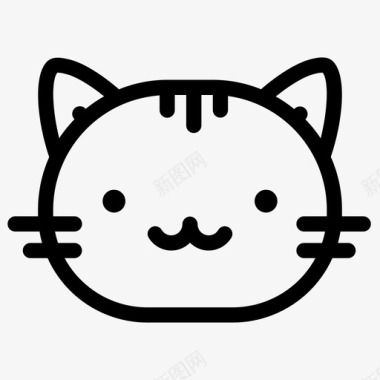 猫脸卡瓦伊小猫图标图标