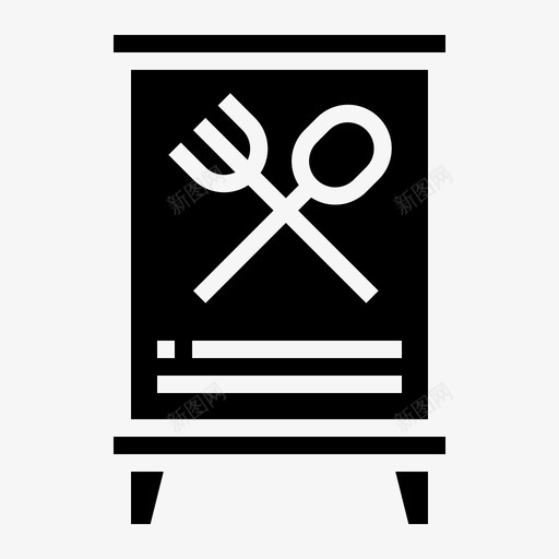 布告栏黑板餐厅图标svg_新图网 https://ixintu.com 布告栏 餐厅 黑板 黑色