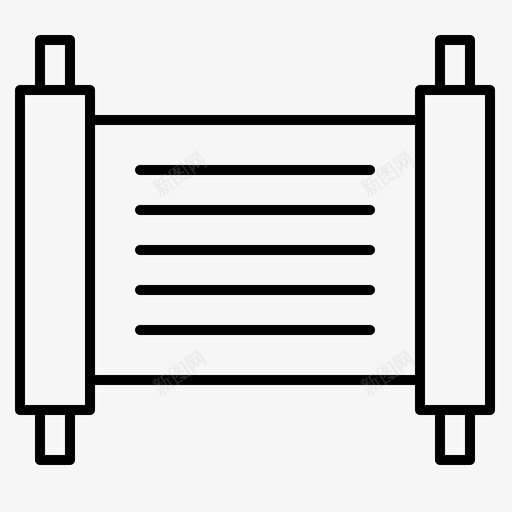 古董中世纪旧图标svg_新图网 https://ixintu.com 中世纪 卷轴 古董 细线
