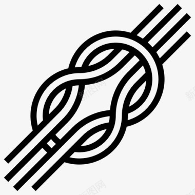 绳索缆绳野营图标图标