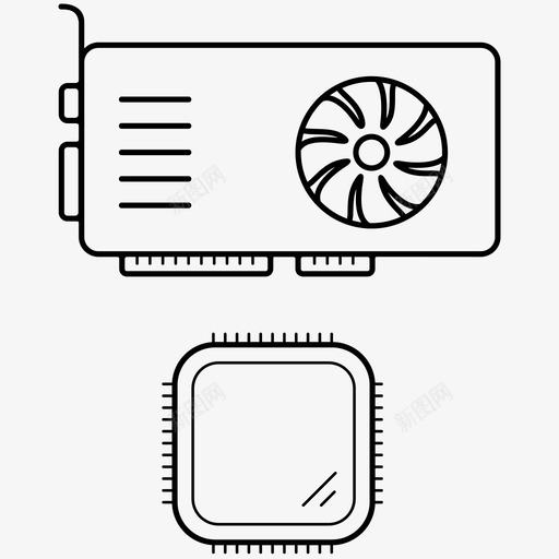 gpu对cpu中央处理器图形处理单元图标svg_新图网 https://ixintu.com gpu对cpu 中央处理器 图形处理单元 微处理器