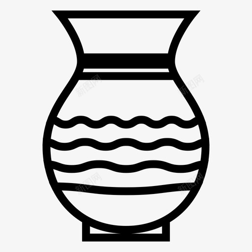 壶古代艺术图标svg_新图网 https://ixintu.com 古代 壶 罐子 艺术 雕塑