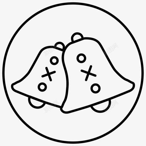 钟声圣诞节音乐图标svg_新图网 https://ixintu.com 乐器 圣诞节 线圈 钟声 音乐