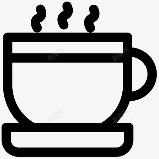 46年份热咖啡杯图标svg_新图网 https://ixintu.com 46年份热咖啡杯
