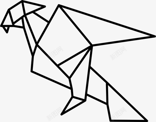 折纸动物鸟图标svg_新图网 https://ixintu.com 动物 折纸 苍蝇 鸟类