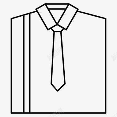 采购产品衬衫衣服衬衫和领带图标图标