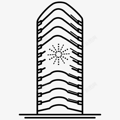 蛋白石塔公寓建筑图标svg_新图网 https://ixintu.com 公寓 建筑 悉尼 摩天大楼 澳大利亚 石塔 蛋白