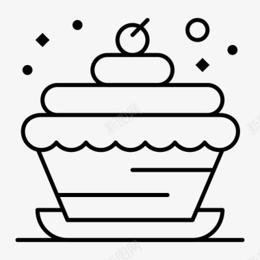面包店生日蜡烛图标图标