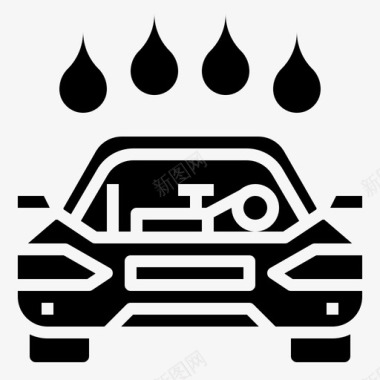发动机清洗汽车汽车维修图标图标