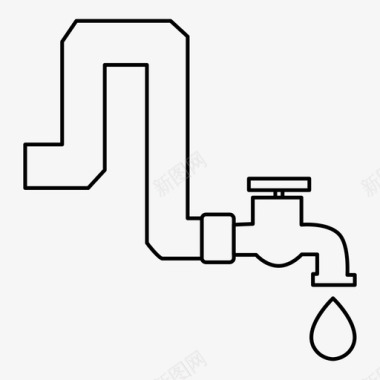 管道浴室水管工图标图标