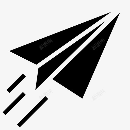 纸飞机飞机折纸童年图标svg_新图网 https://ixintu.com 信息 发送 字形 折纸 童年 记者 飞机