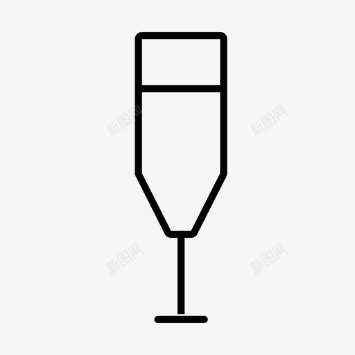 酒饮料香槟杯图标svg_新图网 https://ixintu.com 酒 饮料 香槟杯