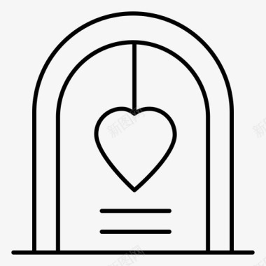 拱门庆典爱情图标图标