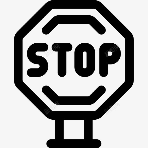 停止信号和禁止3线性图标svg_新图网 https://ixintu.com 信号 停止 禁止 线性