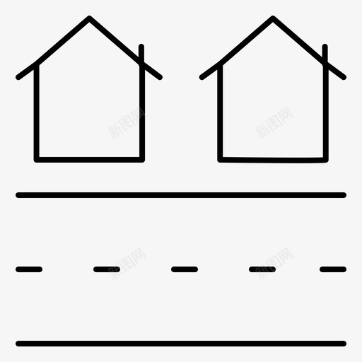 不动产房屋住宅图标svg_新图网 https://ixintu.com 不动产 住宅 建筑物 房屋