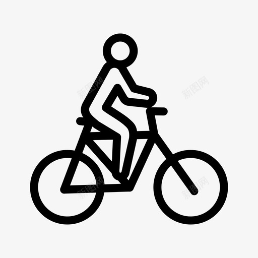 骑自行车锻炼比赛图标svg_新图网 https://ixintu.com 比赛 自行车 锻炼