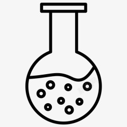 加化学烧杯化学烧杯烧瓶图标高清图片
