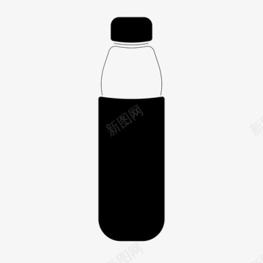 可重复使用的瓶子环保型玻璃图标图标