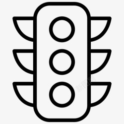 信号机红绿灯灯信号机图标高清图片