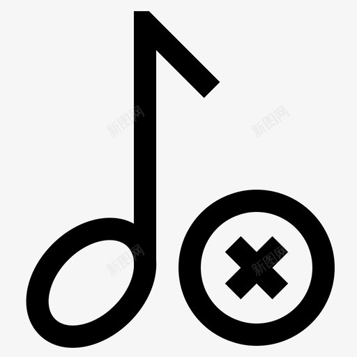 删除音乐应用程序按钮图标svg_新图网 https://ixintu.com 删除 应用程序 按钮 音乐