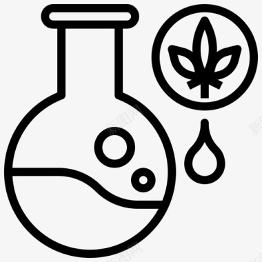 大麻油教育保健和医疗图标图标