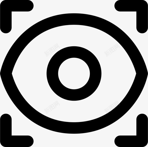 眼睛扫描数据保护27线性图标svg_新图网 https://ixintu.com 保护 扫描 数据 眼睛 线性