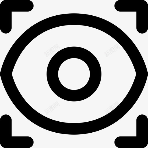 眼睛扫描数据保护27线性图标svg_新图网 https://ixintu.com 保护 扫描 数据 眼睛 线性