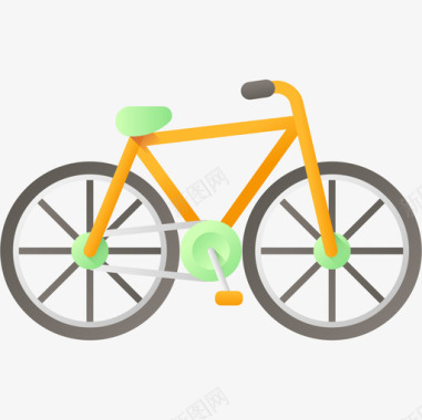 自行车生态162彩色图标图标