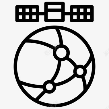 全球通信天线电子图标图标