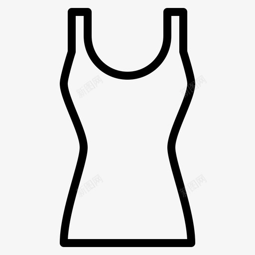 背心服装时装图标svg_新图网 https://ixintu.com 女装 时装 服装 背心