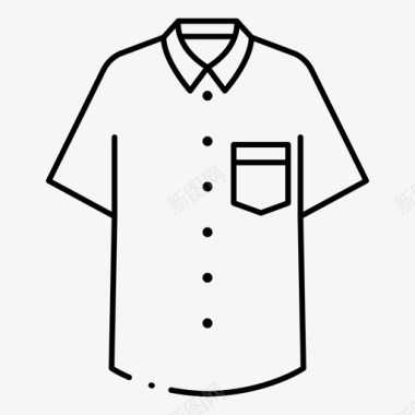 衬衫休闲装服装图标图标