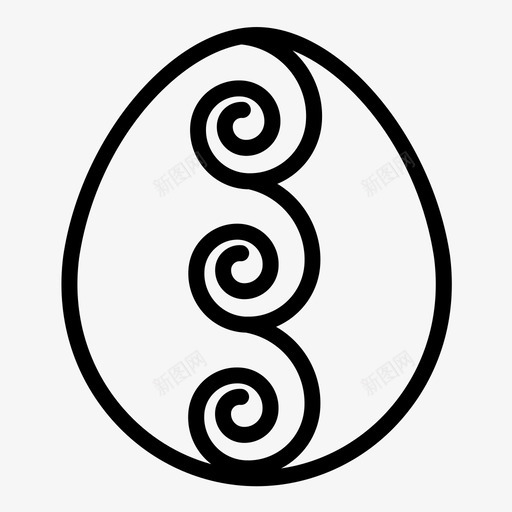 复活节彩蛋艺术寻蛋图标svg_新图网 https://ixintu.com 复活节彩蛋 复活节轮廓 寻蛋 彩绘 艺术