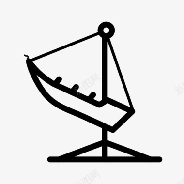 摇摆船游乐船公园船图标图标