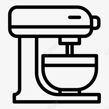 面团搅拌机器具碗图标图标