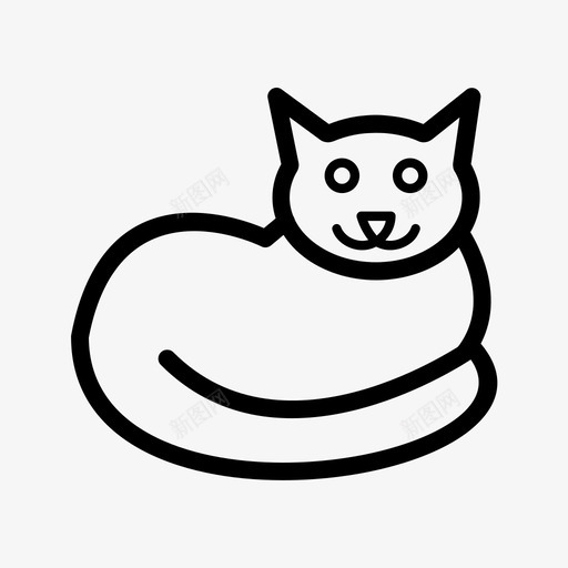 宠物猫动物猫图标svg_新图网 https://ixintu.com 动物 宠物