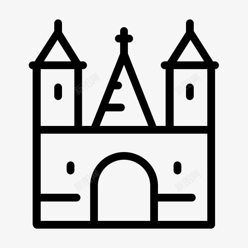布拉格建筑捷克图标svg_新图网 https://ixintu.com 地标和城市符号 布拉格 建筑 捷克 纪念碑