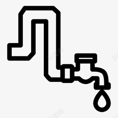 水管浴室水管工图标图标