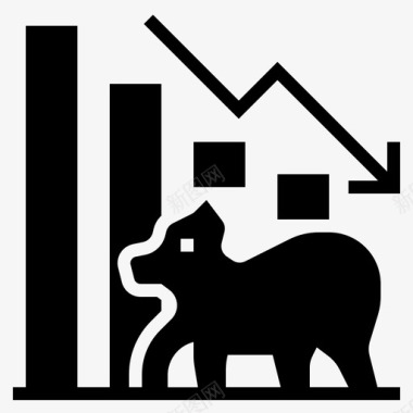 熊市美国金融图标图标