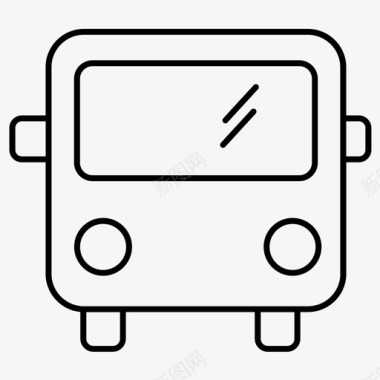 公共汽车运输旅行图标图标