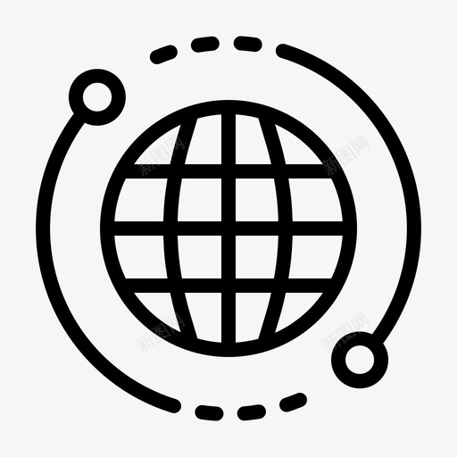 互联网地球星球图标svg_新图网 https://ixintu.com 互联网 地球 星球 概要 网络 营销