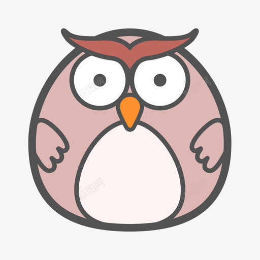 owlsvg_新图网 https://ixintu.com owl 填充 线性 多色 可爱