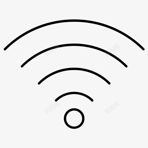 wifi互联网技术图标svg_新图网 https://ixintu.com wifi wifi信号 互联网 技术 通用常规线路组35