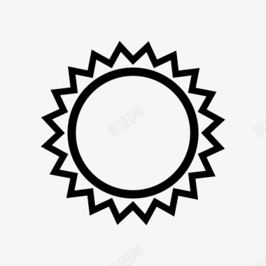 徽章胸针太阳图标图标