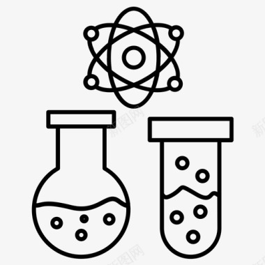 化学品烧杯化学实验室图标图标