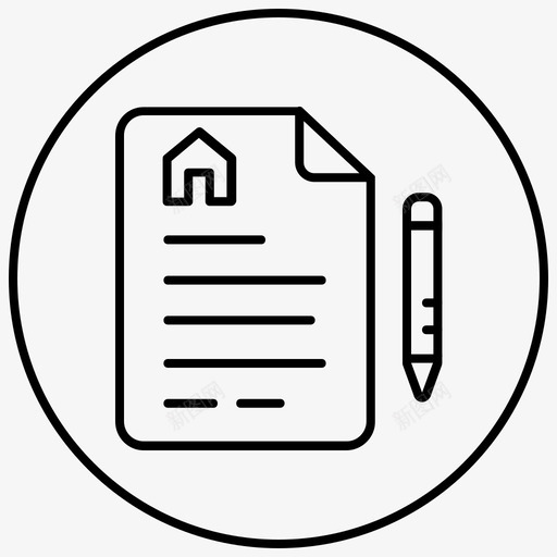 合同协议担保图标svg_新图网 https://ixintu.com 二线 协议 合同 房地产 担保 签订 线圈