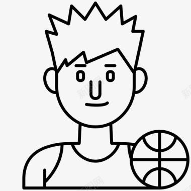 篮球阿凡达男人图标图标