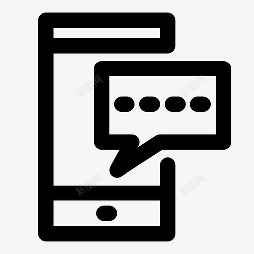 短信通讯对话图标svg_新图网 https://ixintu.com 对话 电话 短信 通讯