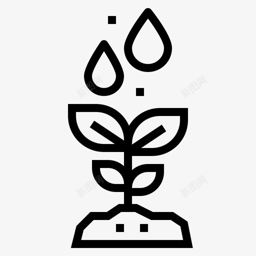 浇水生长种植图标svg_新图网 https://ixintu.com 农民 发芽 图标 浇水 生长 种植