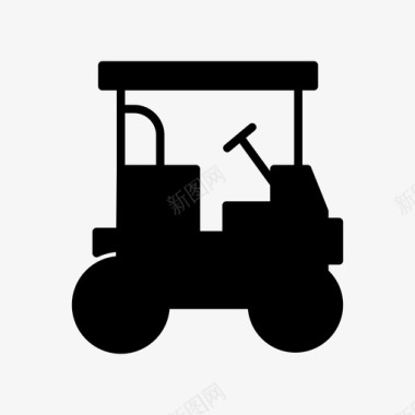 高尔夫球车汽车驱动图标图标